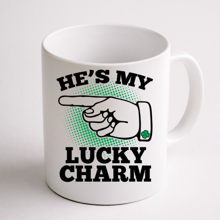 He's My Lucky Charm St Patrick's Day Matching Couples Front & Back Coffee Mug