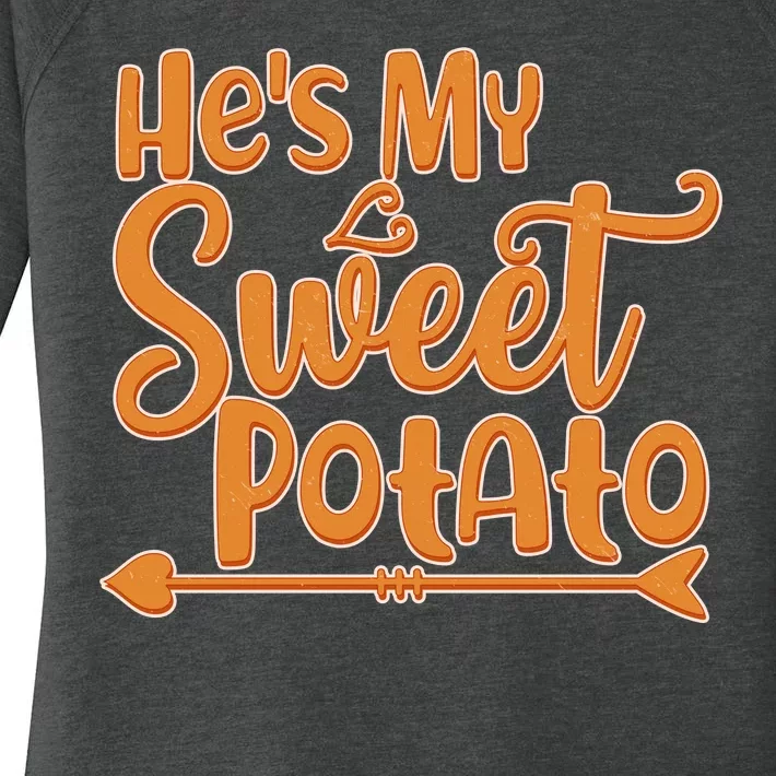 He's My Sweet Potato Women's Perfect Tri Tunic Long Sleeve Shirt