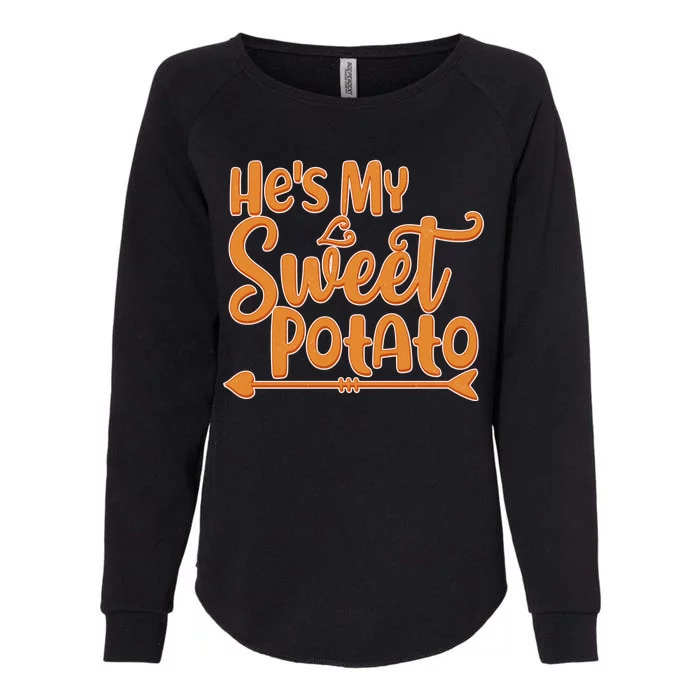 He's My Sweet Potato Womens California Wash Sweatshirt