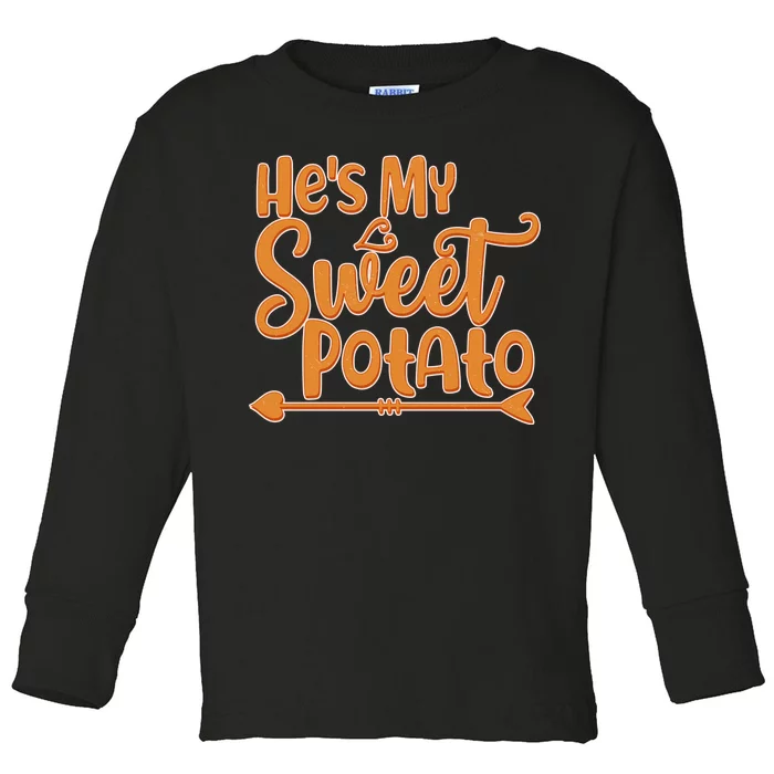 He's My Sweet Potato Toddler Long Sleeve Shirt