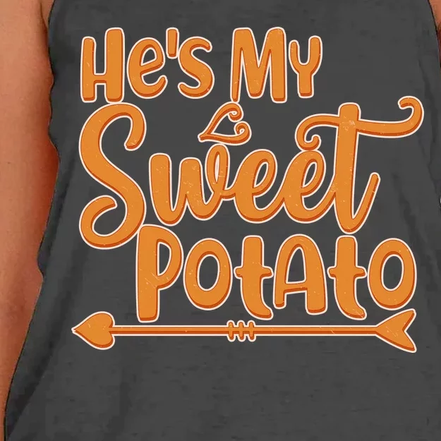 He's My Sweet Potato Women's Knotted Racerback Tank