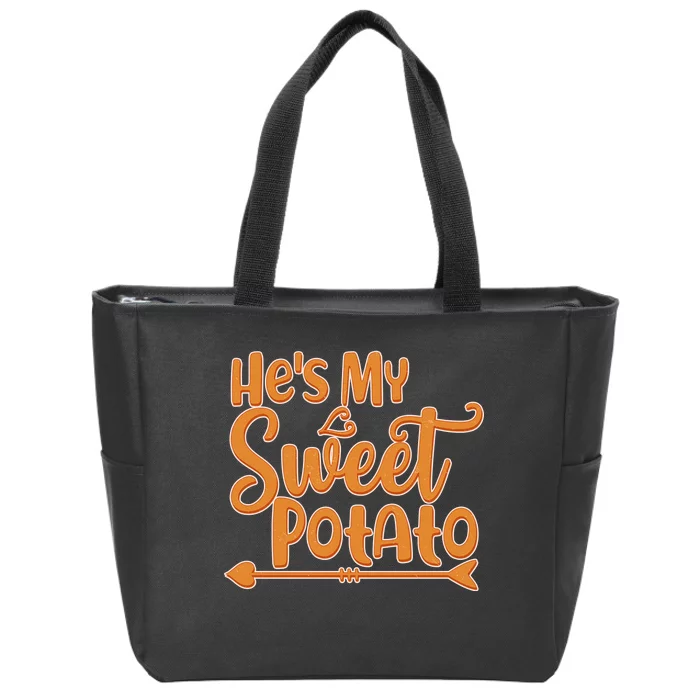 He's My Sweet Potato Zip Tote Bag