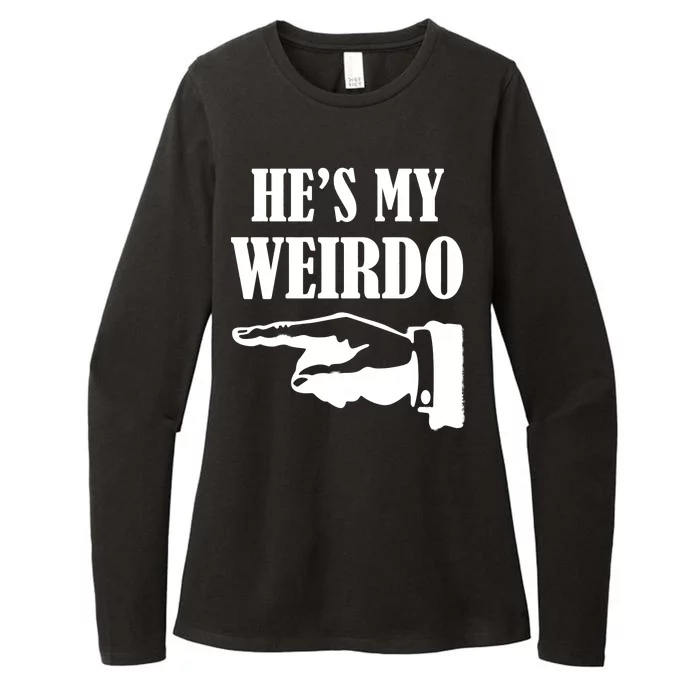 He's My Weirdo Womens CVC Long Sleeve Shirt