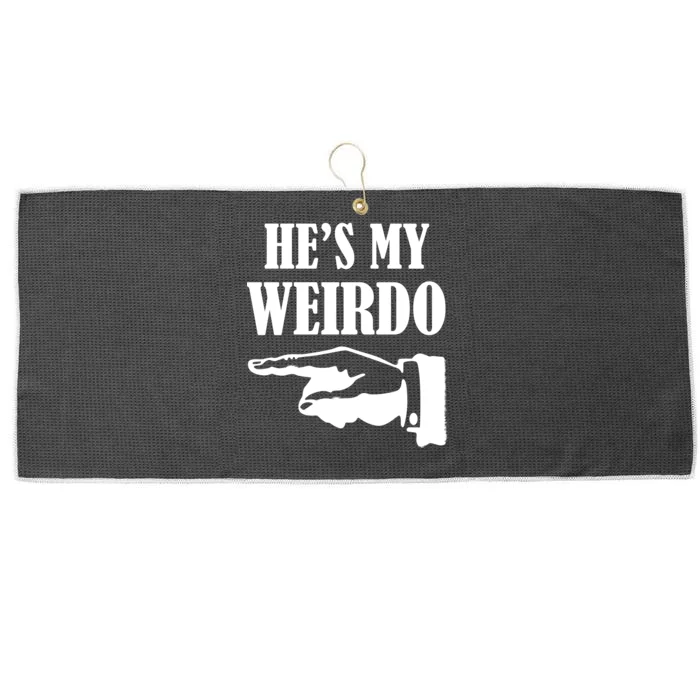 He's My Weirdo Large Microfiber Waffle Golf Towel