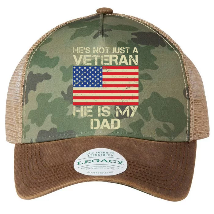 He's Not Just A Veteran Dad He Is My Dad Legacy Tie Dye Trucker Hat