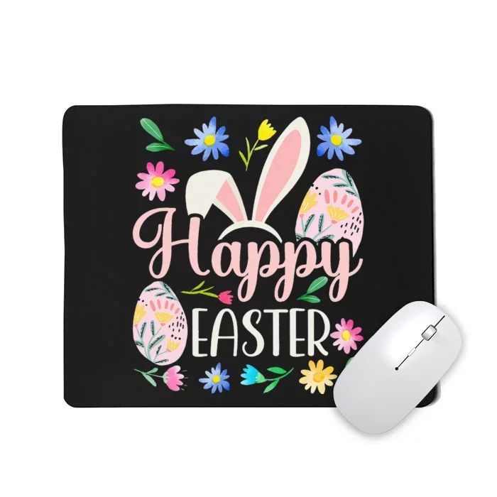 Happy Easter Sayings Egg Bunny Mousepad