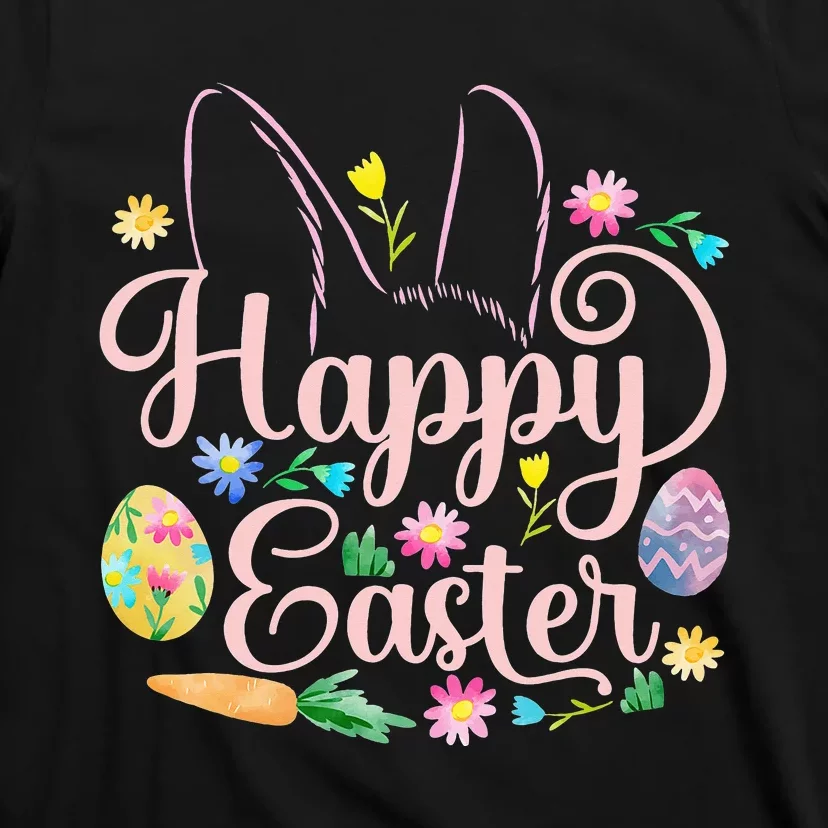 Happy Easter Sayings Egg Bunny T-Shirt