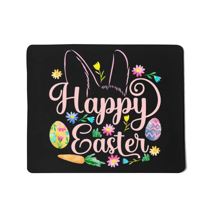 Happy Easter Sayings Egg Bunny Mousepad