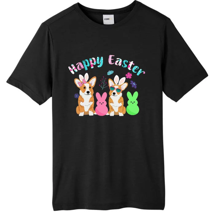 Happy Easter Shirt Funny Bunny Corgi Dog Easter ChromaSoft Performance T-Shirt