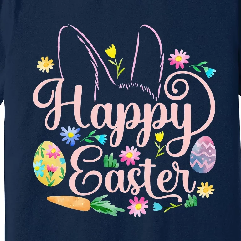 Happy Easter Sayings Egg Bunny Premium T-Shirt