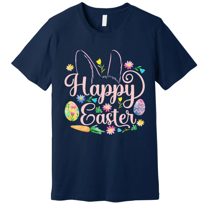 Happy Easter Sayings Egg Bunny Premium T-Shirt