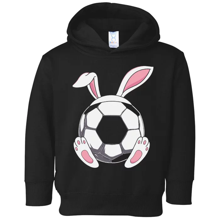 Happy Easter Soccer Bunny Ears Funny Egg Toddler Hoodie