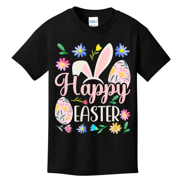 Happy Easter Sayings Egg Bunny Kids T-Shirt