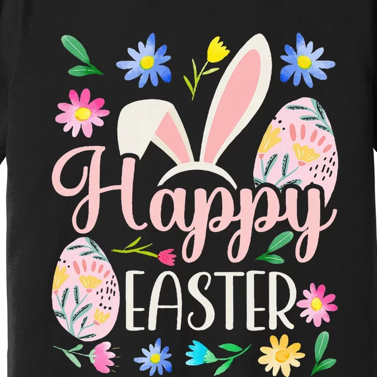 Happy Easter Sayings Egg Bunny Premium T-Shirt