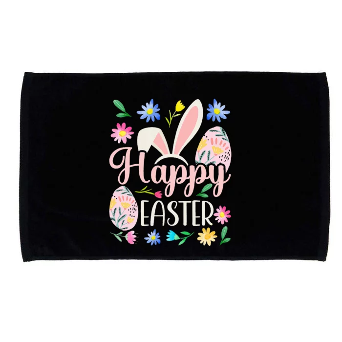 Happy Easter Sayings Egg Bunny Microfiber Hand Towel