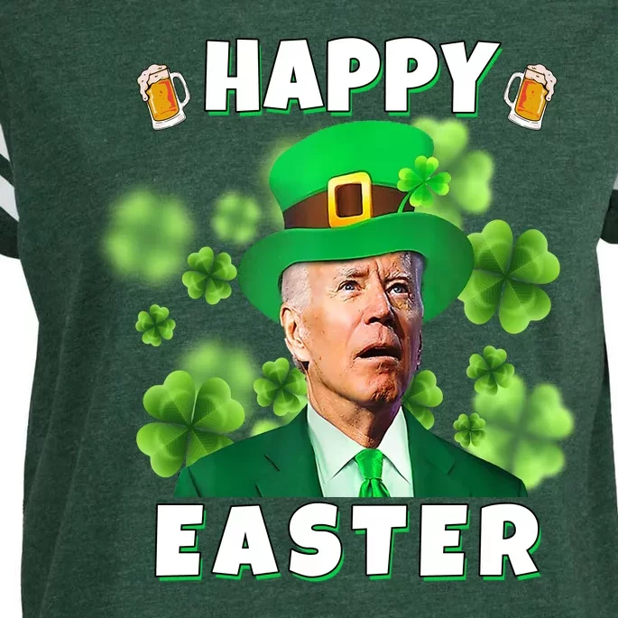 Happy Easter St Patrick's Day Confused Joe Biden Funny Enza Ladies Jersey Football T-Shirt