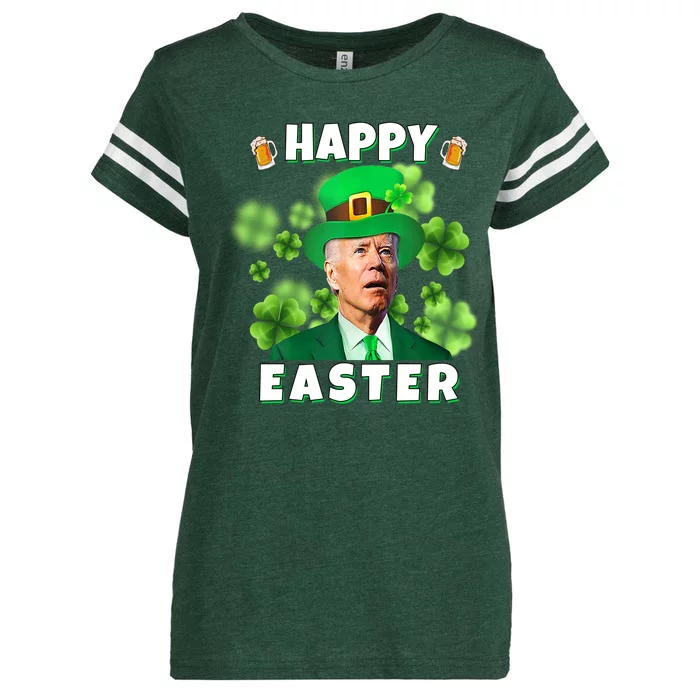 Happy Easter St Patrick's Day Confused Joe Biden Funny Enza Ladies Jersey Football T-Shirt