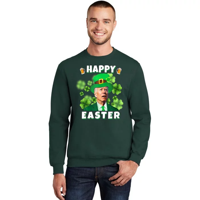 Happy Easter St Patrick's Day Confused Joe Biden Funny Tall Sweatshirt