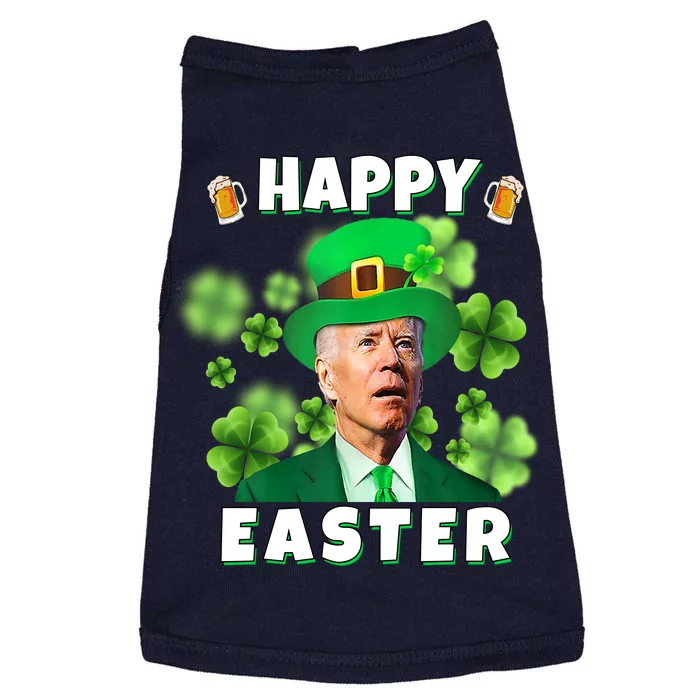 Happy Easter St Patrick's Day Confused Joe Biden Funny Doggie Tank