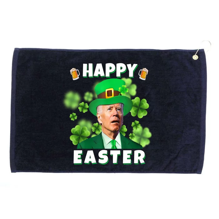 Happy Easter St Patrick's Day Confused Joe Biden Funny Grommeted Golf Towel