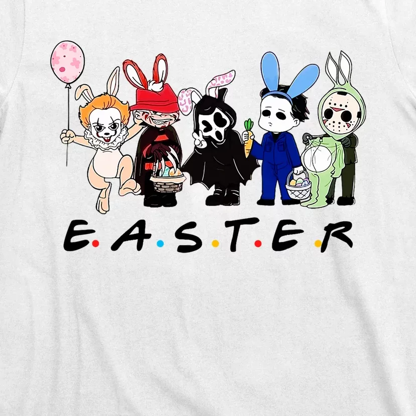 Happy Easter Scary Horror Easter Movie Bunny Hunting Eggs T-Shirt