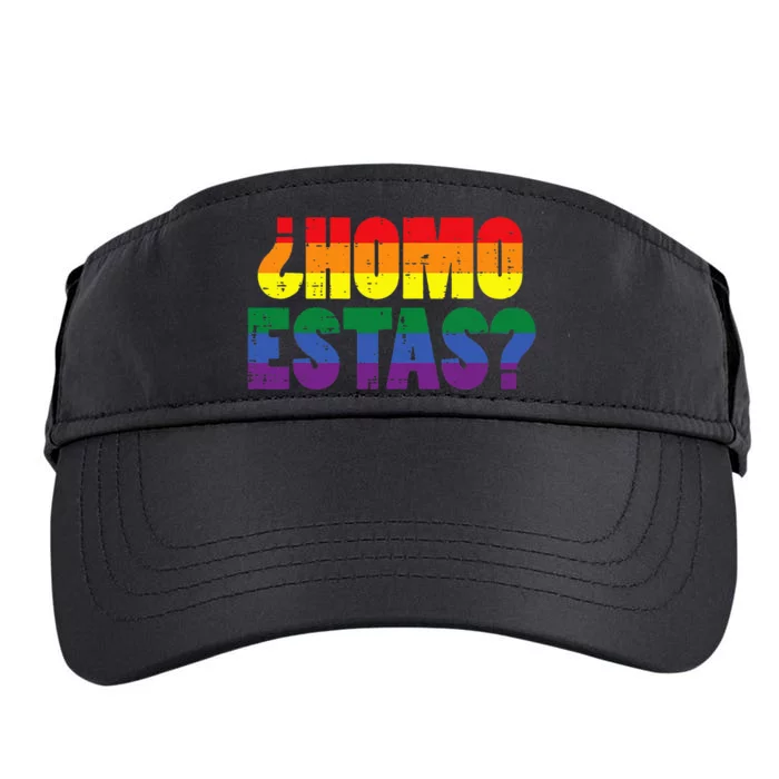 Homo Estas Spanish Mexican Funny Pride Ally Month Adult Drive Performance Visor