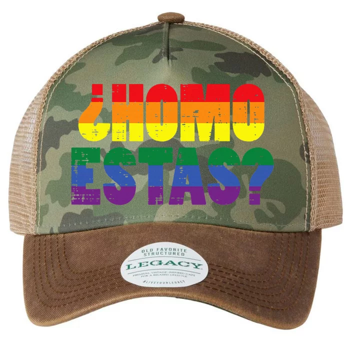 Homo Estas Spanish Mexican Funny Pride Ally Lgbt Month Legacy Tie Dye Trucker Hat