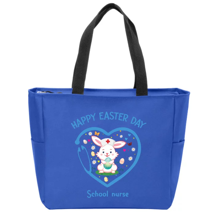 Happy Easter School Nurse Funny Gift Cute Nurse Easter Day Gift Zip Tote Bag