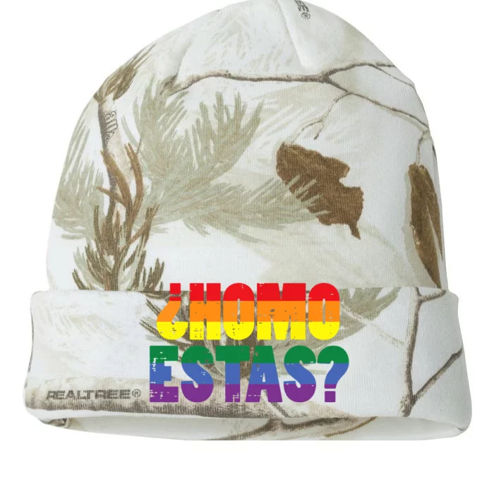 Homo Estas Spanish Mexican Funny Pride Ally Month Kati - 12in Camo Beanie