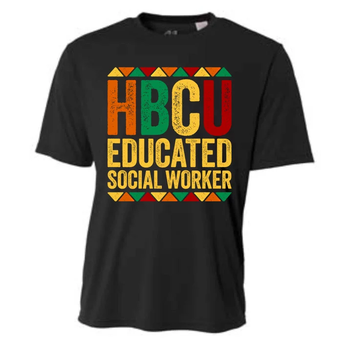 Hbcu Educated Social Worker Gift Historical Black Gift Cooling Performance Crew T-Shirt