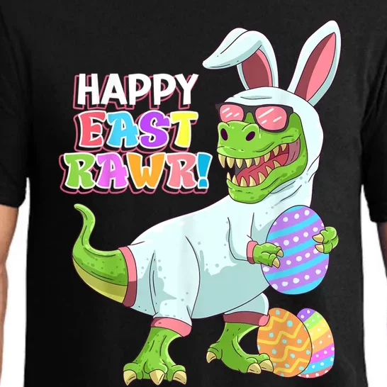 Happy Eastrawr T Rex Easter Bunny Dinosaur Eggs Boys Kids Pajama Set