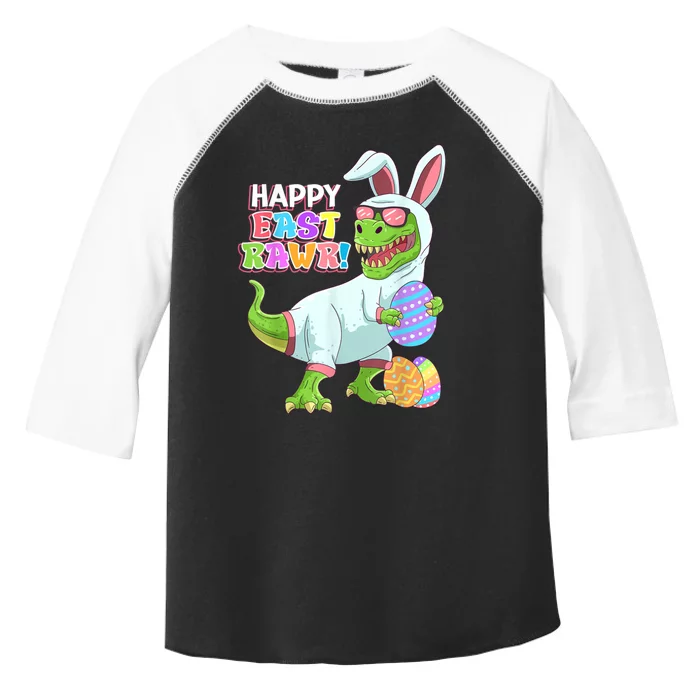 Happy Eastrawr T Rex Easter Bunny Dinosaur Eggs Boys Kids Toddler Fine Jersey T-Shirt