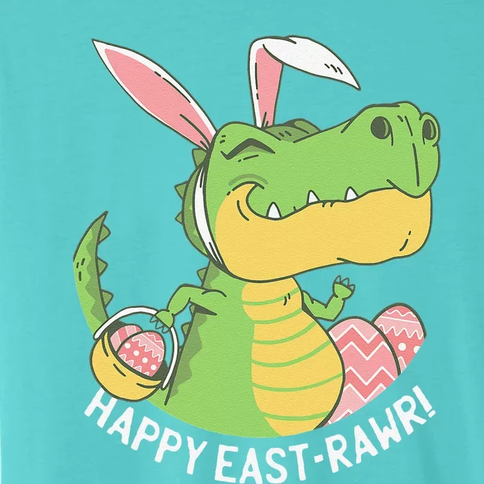 Happy EastRawr T Rex Dinosaur Egg Easter Bunny ChromaSoft Performance T-Shirt