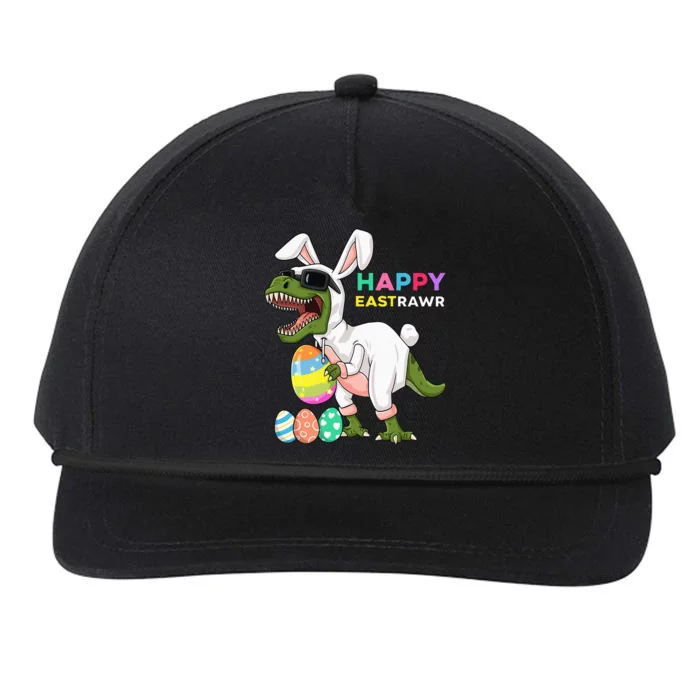 Happy Eastrawr T Rex Easter Bunny Dinosaur Eggs Snapback Five-Panel Rope Hat