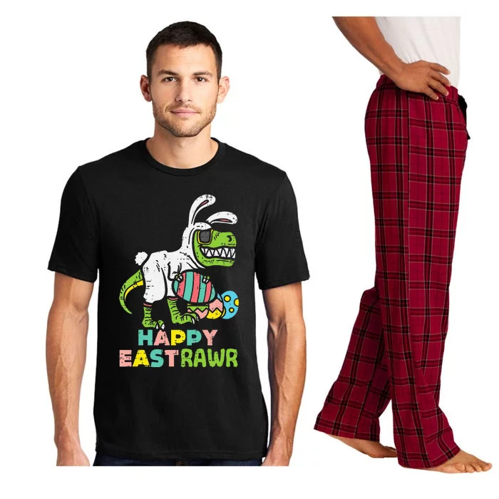 Happy Eastrawr Trex Easter Bunny Egg Funny Dinosaur Pajama Set