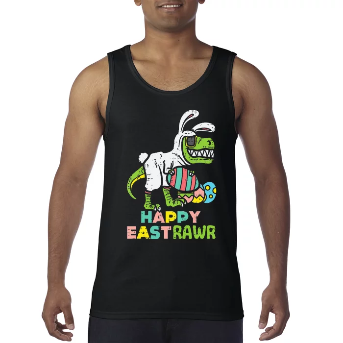 Happy Eastrawr Trex Easter Bunny Egg Funny Dinosaur Tank Top