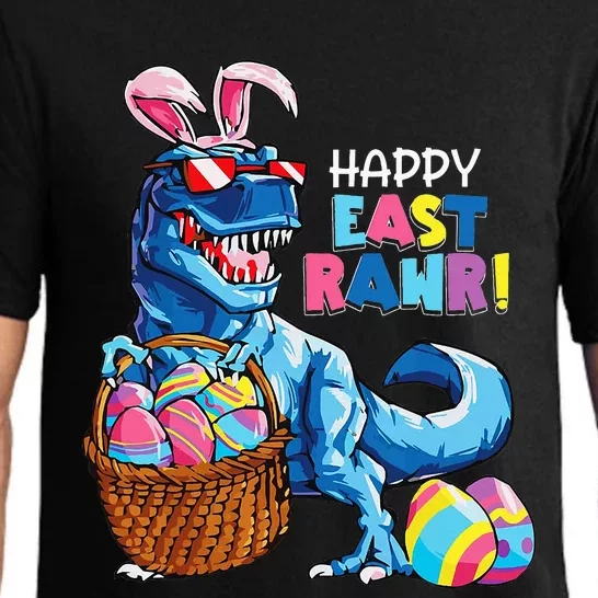 Happy Eastrawr T Rex Dinosaur Easter Bunny Egg Pajama Set