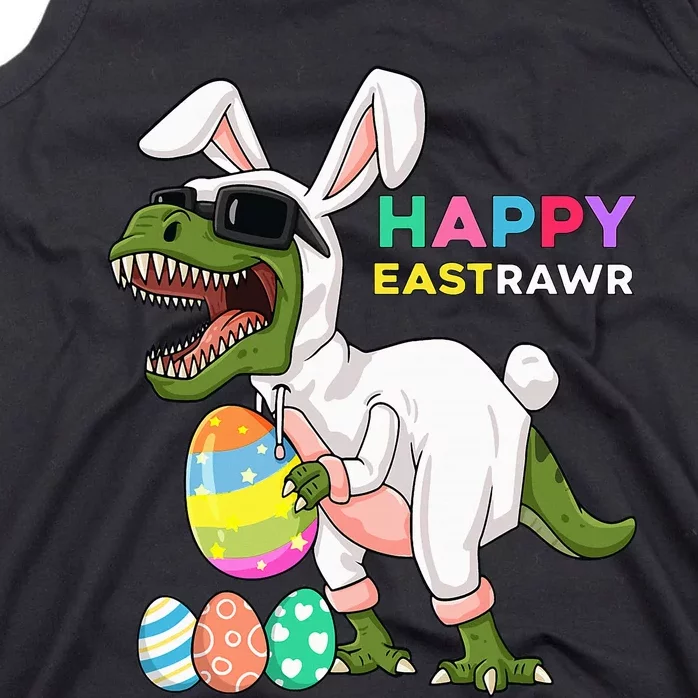 Happy Eastrawr T Rex Easter Bunny Dinosaur Eggs Tank Top