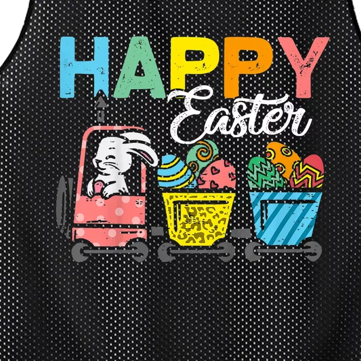 Happy Easter Train Bunny Chick Eggs Cute Mesh Reversible Basketball Jersey Tank