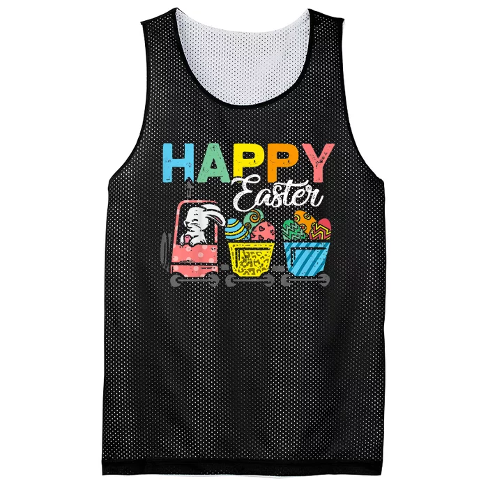 Happy Easter Train Bunny Chick Eggs Cute Mesh Reversible Basketball Jersey Tank