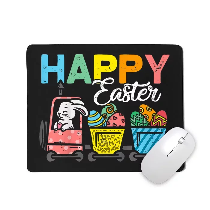 Happy Easter Train Bunny Chick Eggs Cute Mousepad