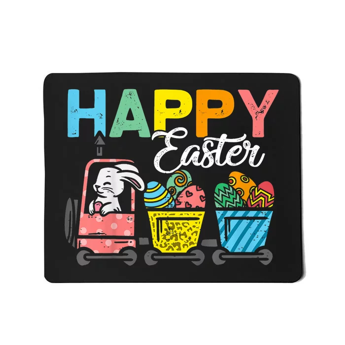 Happy Easter Train Bunny Chick Eggs Cute Mousepad