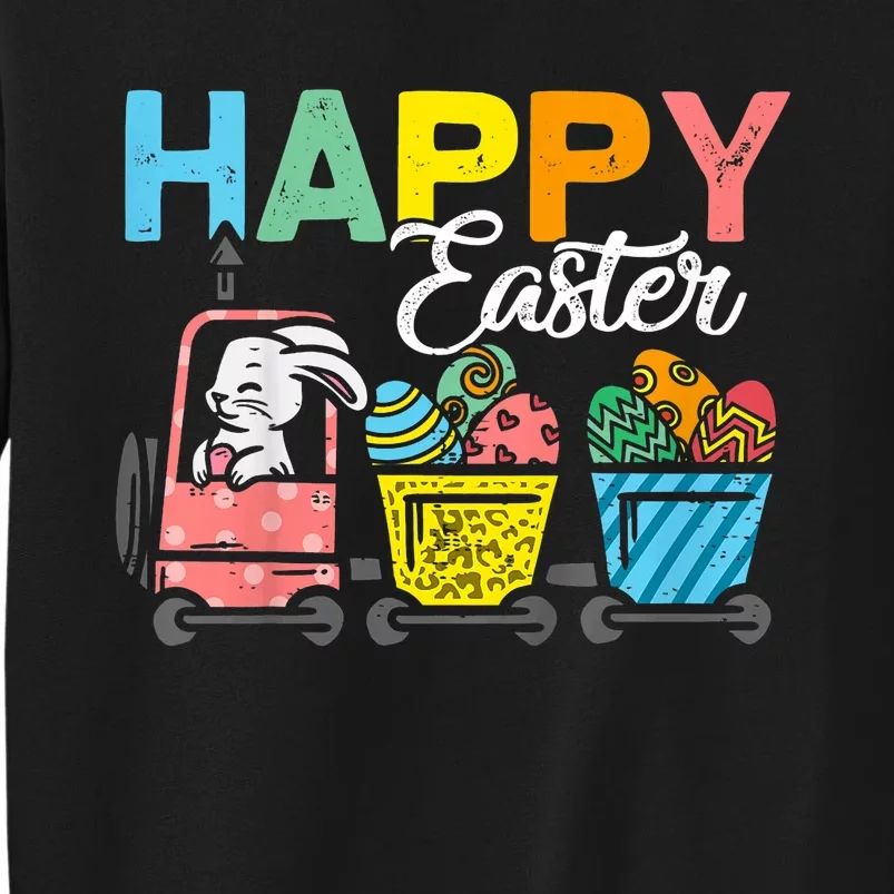 Happy Easter Train Bunny Chick Eggs Cute Tall Sweatshirt