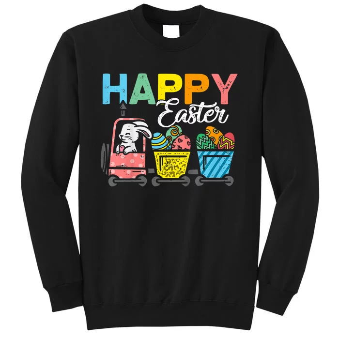 Happy Easter Train Bunny Chick Eggs Cute Tall Sweatshirt