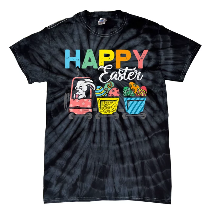 Happy Easter Train Bunny Chick Eggs Cute Tie-Dye T-Shirt