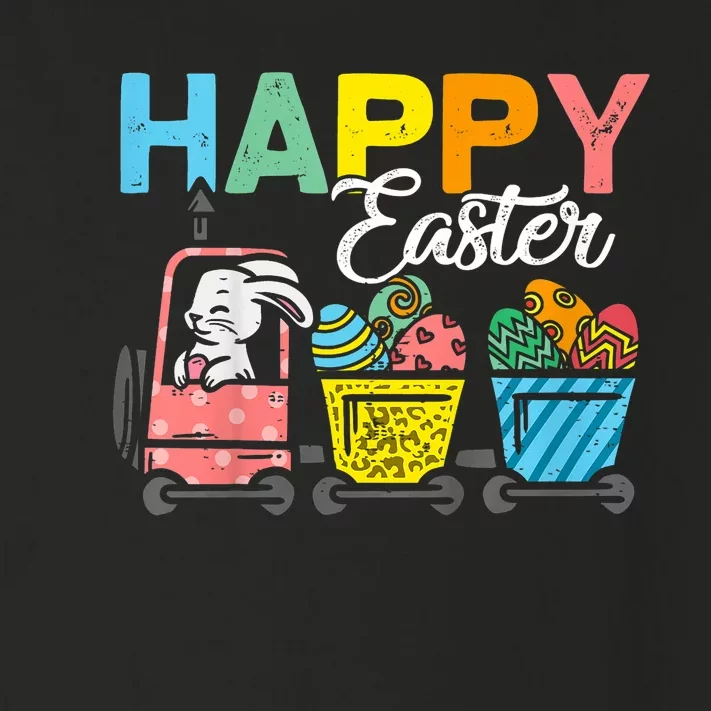 Happy Easter Train Bunny Chick Eggs Cute Toddler Long Sleeve Shirt