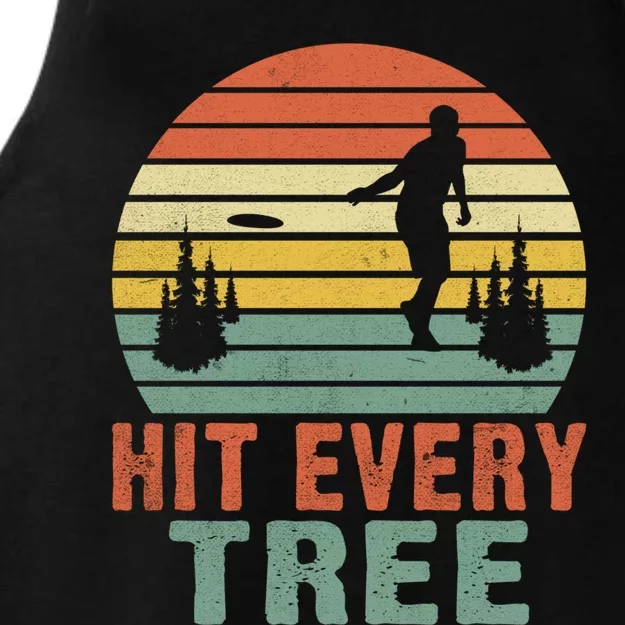 Hit Every Tree Funny Frisbee Meaningful Gift Ladies Tri-Blend Wicking Tank