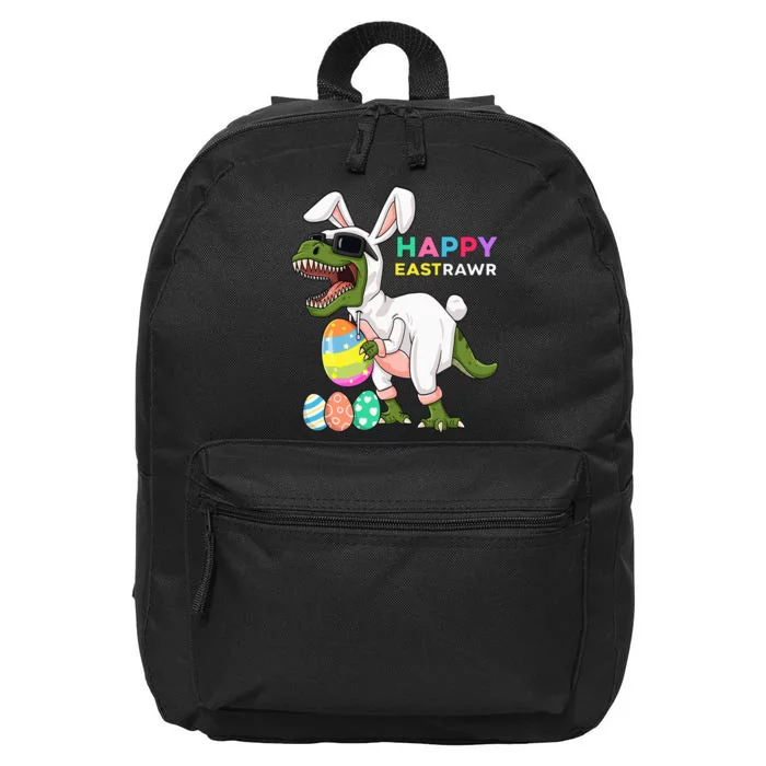 Happy Eastrawr T Rex Easter Bunny Dinosaur Eggs 16 in Basic Backpack