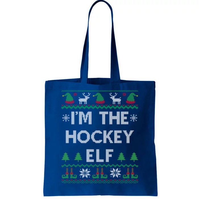 Hockey Elf Ugly Christmas Cool Gift Tote Bag