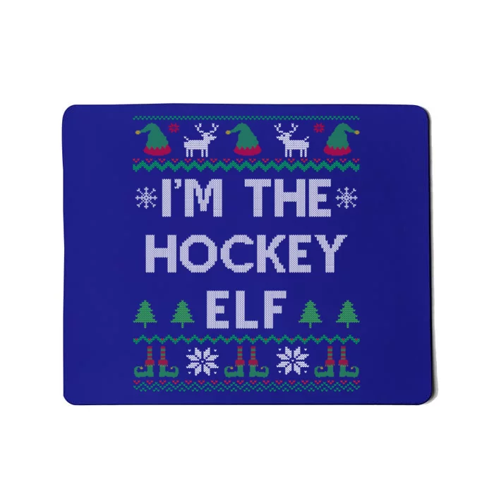 Hockey Elf Ugly Christmas Cool Gift Mousepad